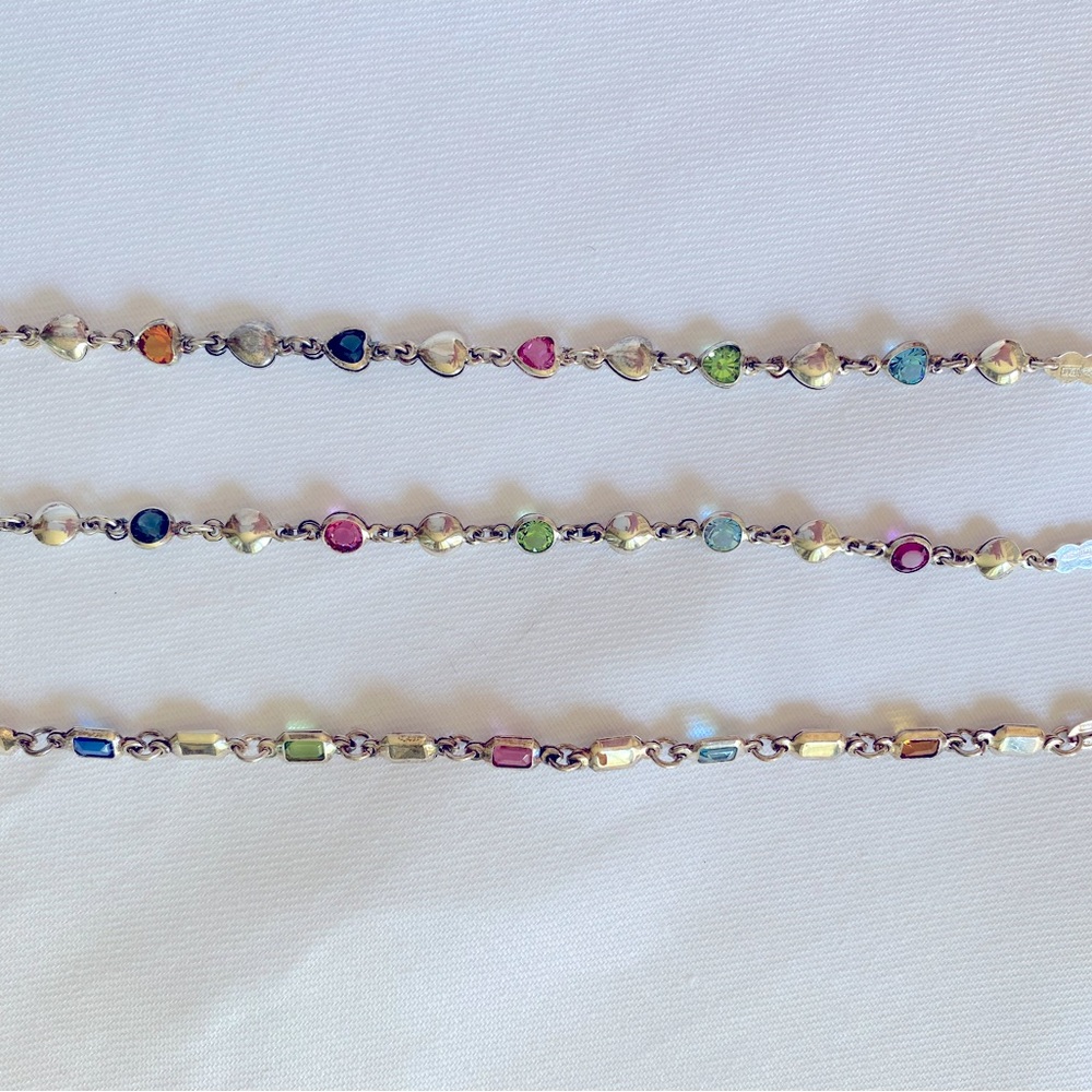 Silver Gemstone bracelets